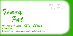 timea pal business card